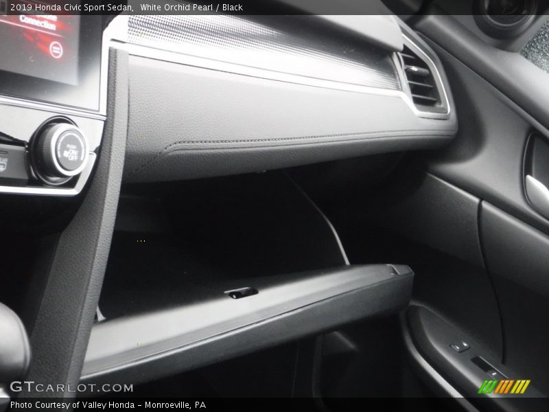 White Orchid Pearl / Black 2019 Honda Civic Sport Sedan