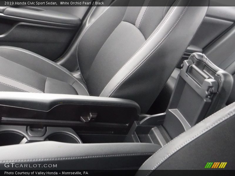 White Orchid Pearl / Black 2019 Honda Civic Sport Sedan