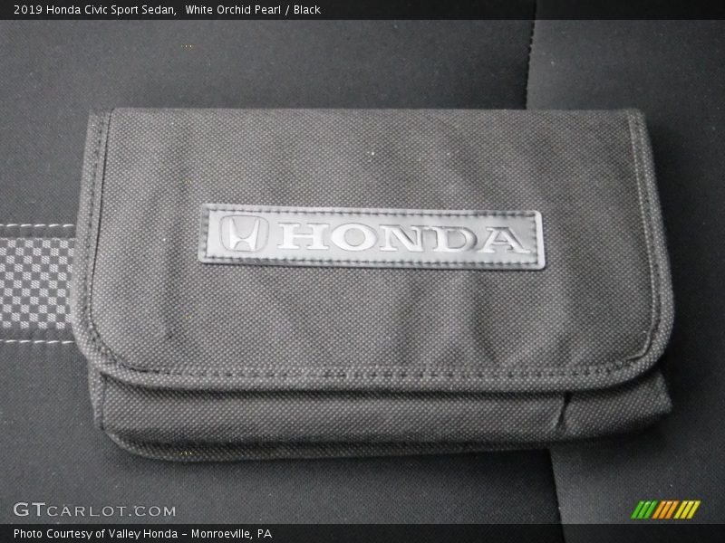 White Orchid Pearl / Black 2019 Honda Civic Sport Sedan