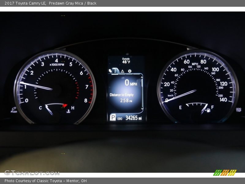 Predawn Gray Mica / Black 2017 Toyota Camry LE