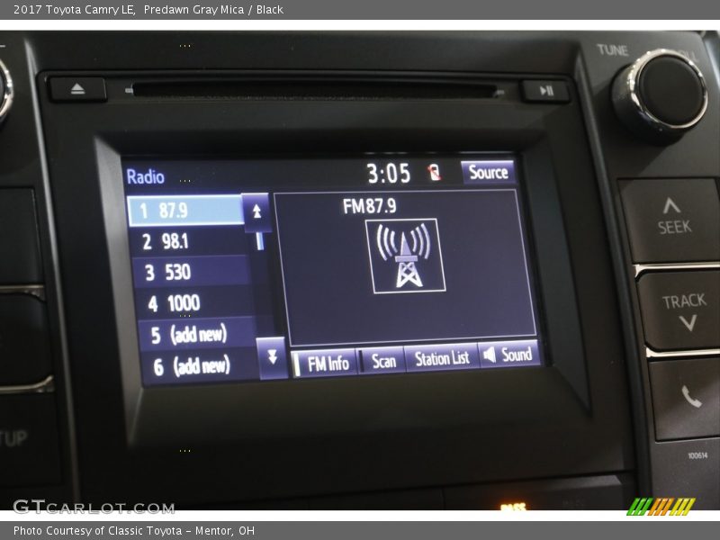 Predawn Gray Mica / Black 2017 Toyota Camry LE