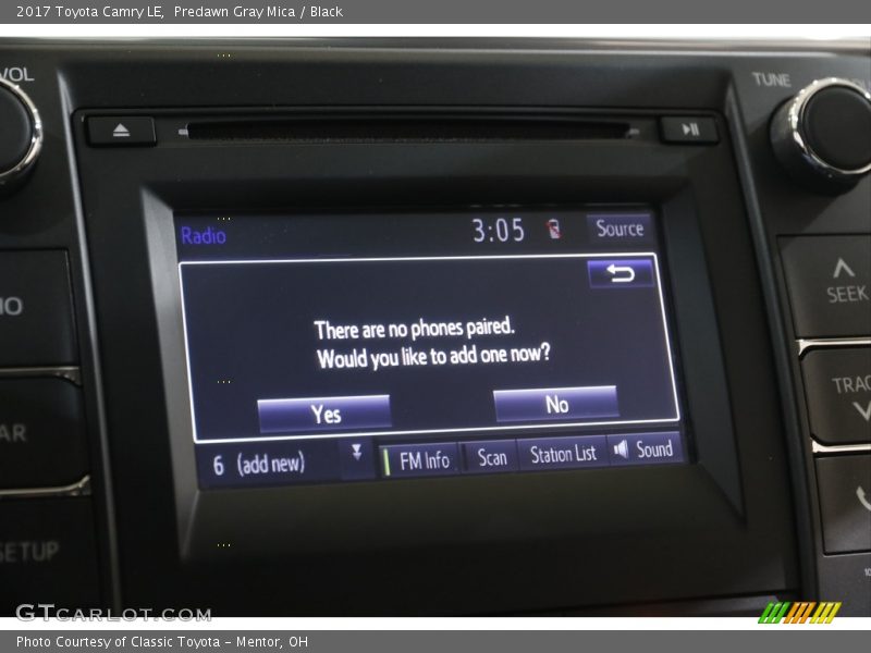 Predawn Gray Mica / Black 2017 Toyota Camry LE