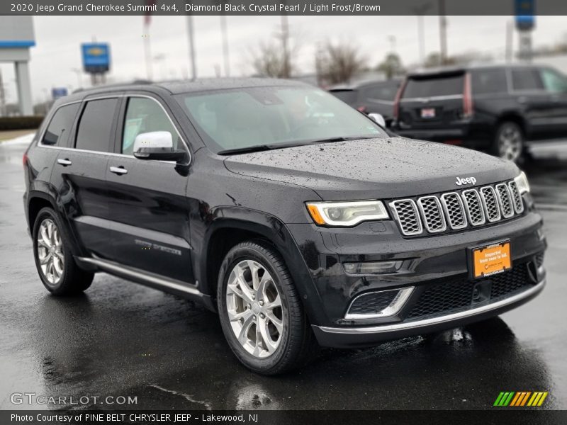Diamond Black Crystal Pearl / Light Frost/Brown 2020 Jeep Grand Cherokee Summit 4x4