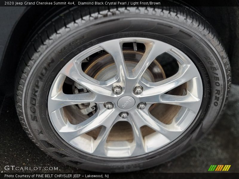 Diamond Black Crystal Pearl / Light Frost/Brown 2020 Jeep Grand Cherokee Summit 4x4