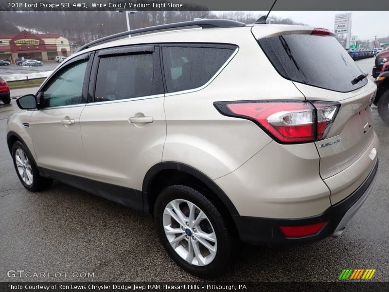 White Gold / Medium Light Stone 2018 Ford Escape SEL 4WD