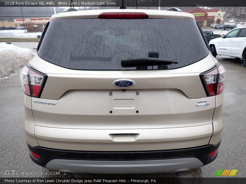 White Gold / Medium Light Stone 2018 Ford Escape SEL 4WD