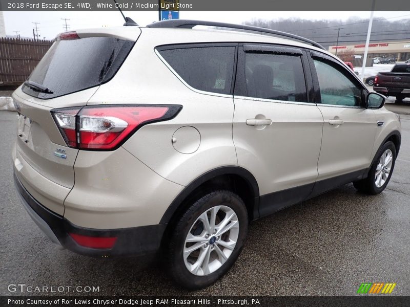 White Gold / Medium Light Stone 2018 Ford Escape SEL 4WD