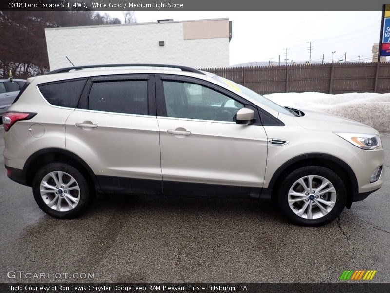 White Gold / Medium Light Stone 2018 Ford Escape SEL 4WD
