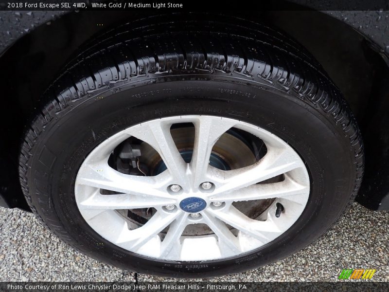 White Gold / Medium Light Stone 2018 Ford Escape SEL 4WD