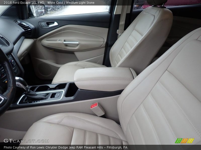 White Gold / Medium Light Stone 2018 Ford Escape SEL 4WD