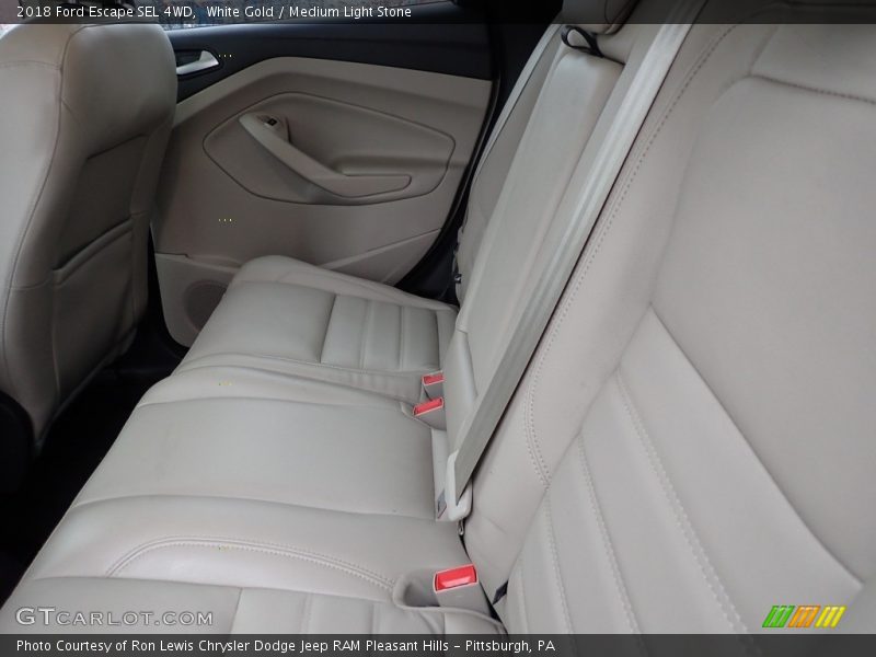 White Gold / Medium Light Stone 2018 Ford Escape SEL 4WD