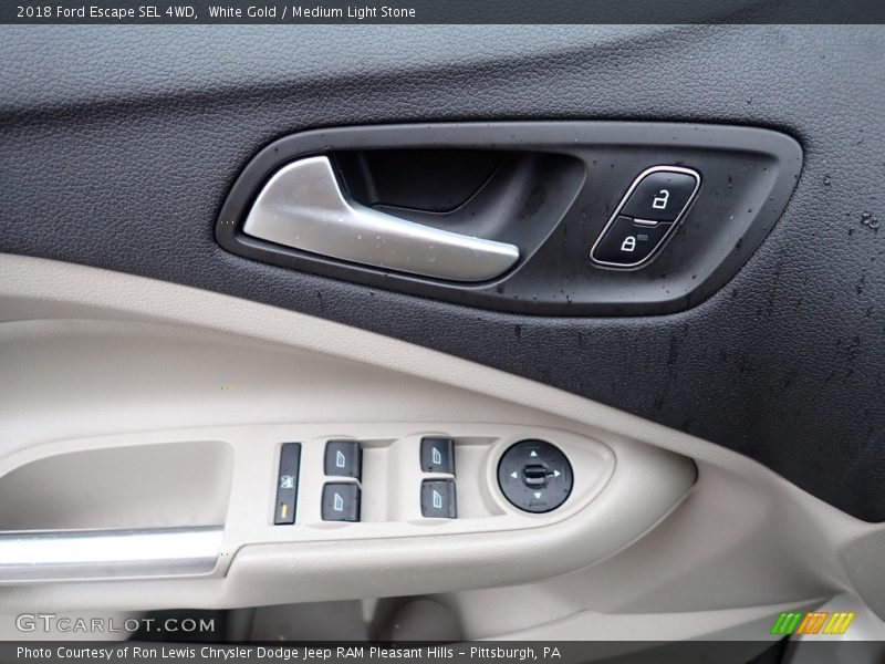 White Gold / Medium Light Stone 2018 Ford Escape SEL 4WD