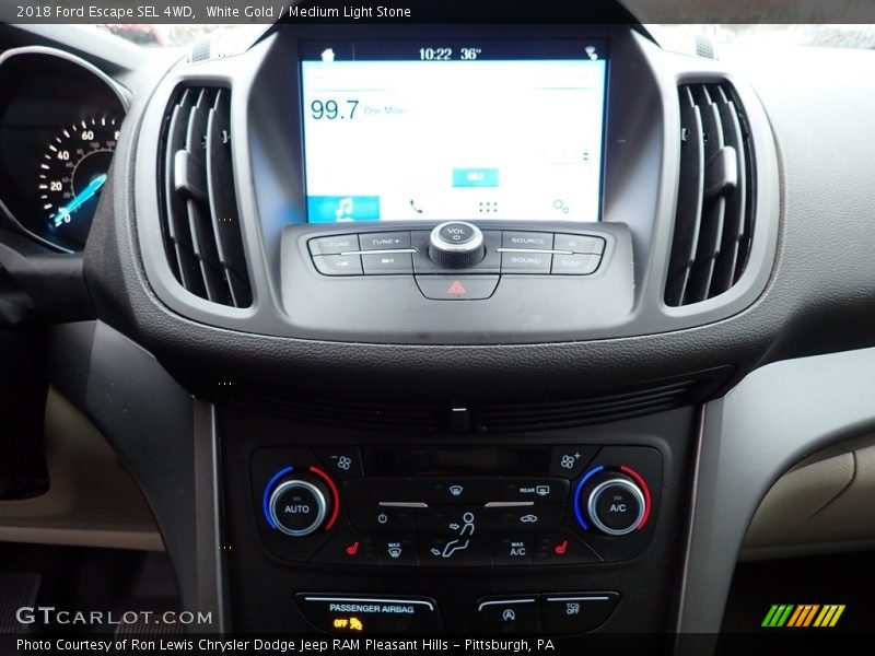 White Gold / Medium Light Stone 2018 Ford Escape SEL 4WD