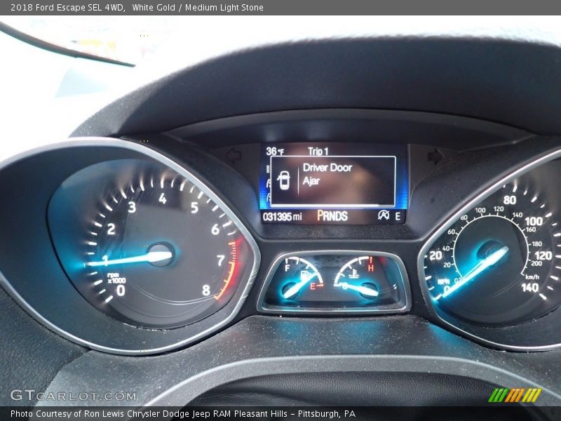 White Gold / Medium Light Stone 2018 Ford Escape SEL 4WD