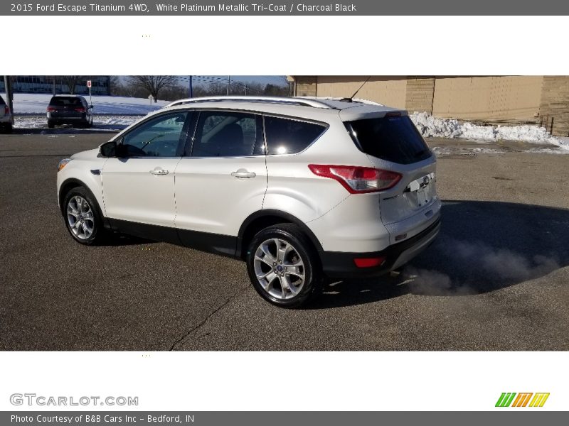 White Platinum Metallic Tri-Coat / Charcoal Black 2015 Ford Escape Titanium 4WD