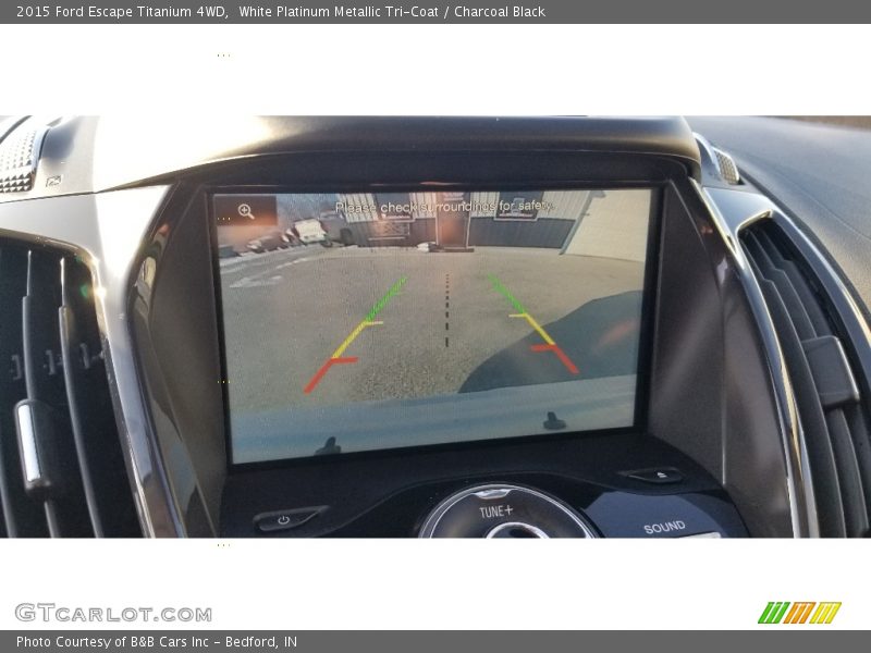 White Platinum Metallic Tri-Coat / Charcoal Black 2015 Ford Escape Titanium 4WD