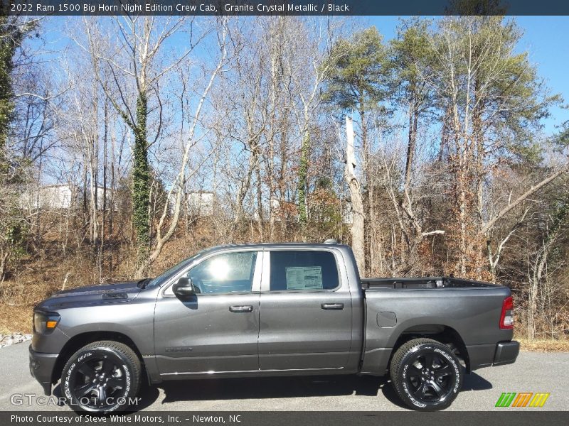 Granite Crystal Metallic / Black 2022 Ram 1500 Big Horn Night Edition Crew Cab