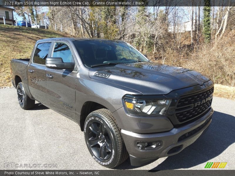 Granite Crystal Metallic / Black 2022 Ram 1500 Big Horn Night Edition Crew Cab
