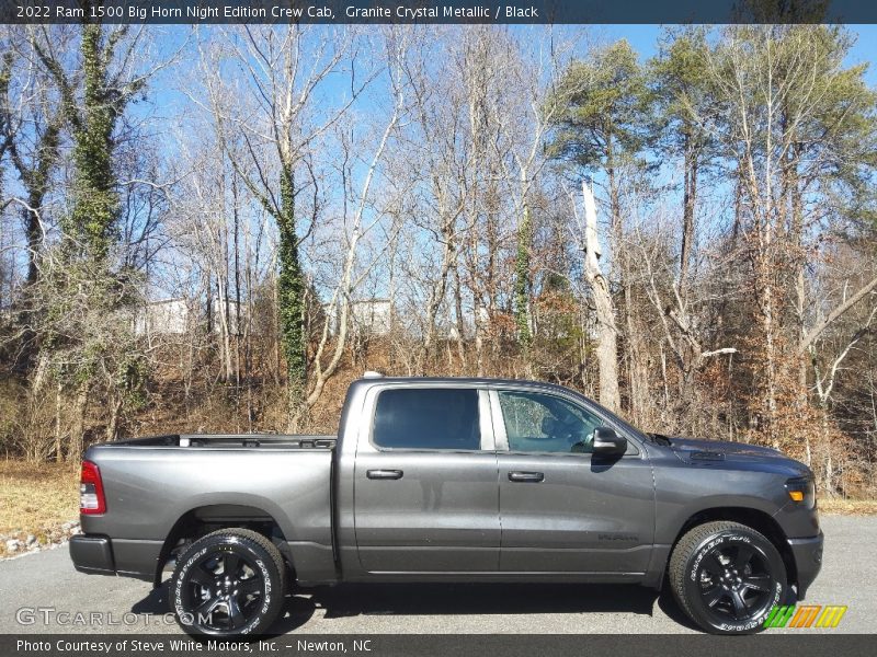 Granite Crystal Metallic / Black 2022 Ram 1500 Big Horn Night Edition Crew Cab