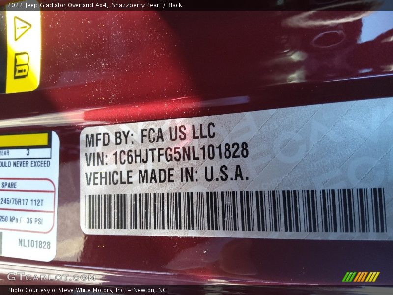 Snazzberry Pearl / Black 2022 Jeep Gladiator Overland 4x4