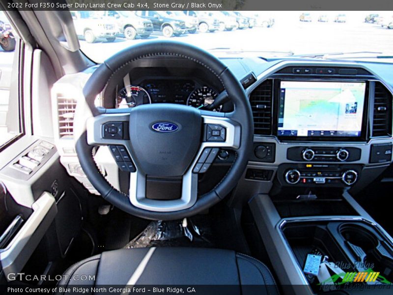 Stone Gray / Black Onyx 2022 Ford F350 Super Duty Lariat Crew Cab 4x4
