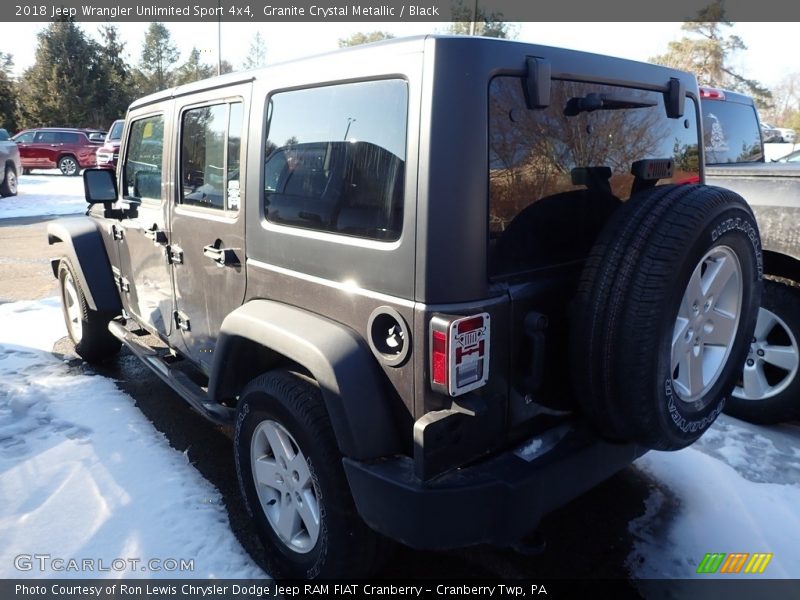 Granite Crystal Metallic / Black 2018 Jeep Wrangler Unlimited Sport 4x4