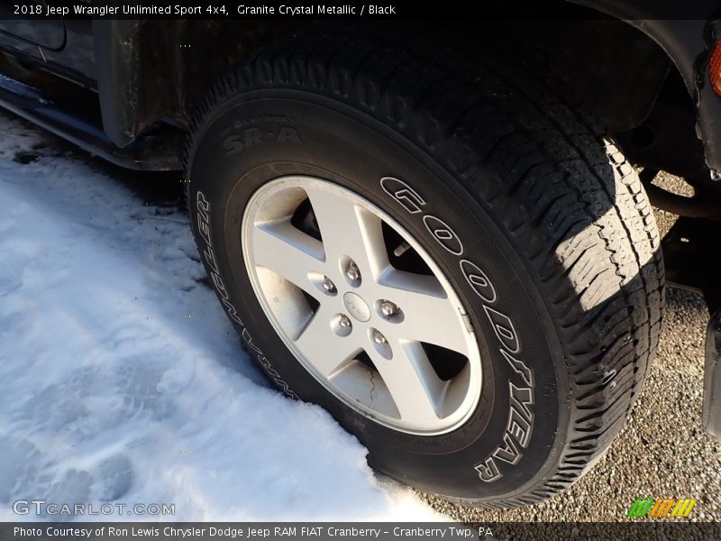 Granite Crystal Metallic / Black 2018 Jeep Wrangler Unlimited Sport 4x4