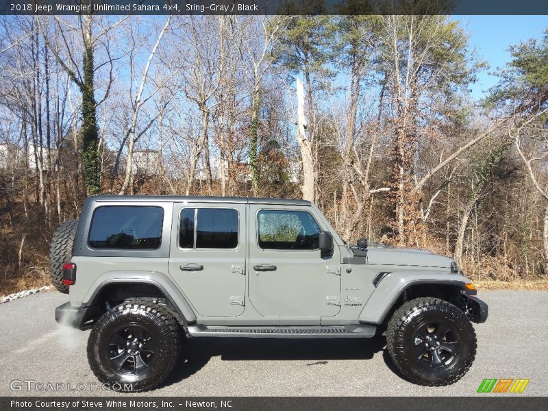 Sting-Gray / Black 2018 Jeep Wrangler Unlimited Sahara 4x4