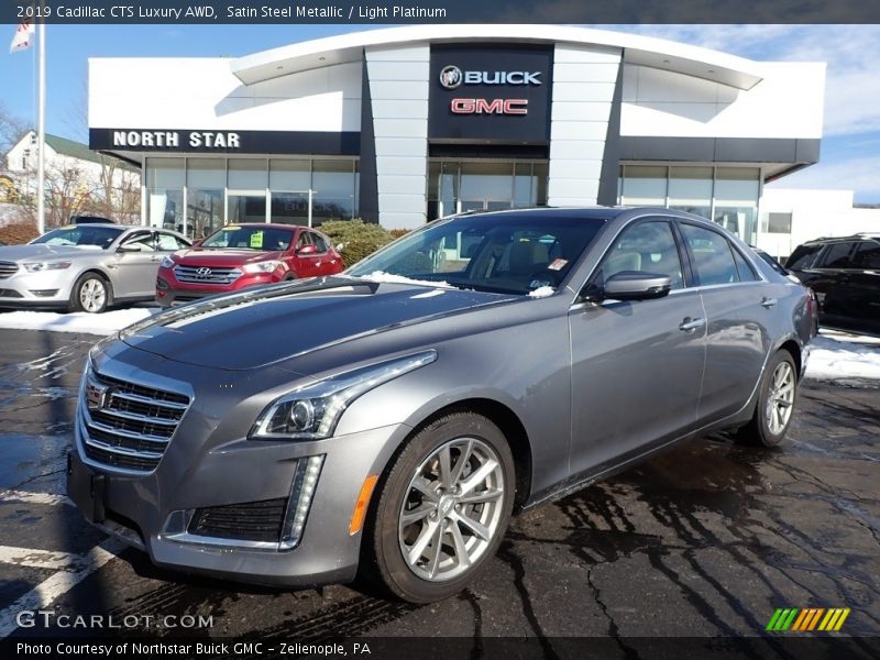 Satin Steel Metallic / Light Platinum 2019 Cadillac CTS Luxury AWD