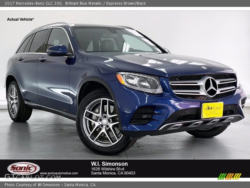 Brilliant Blue Metallic / Espresso Brown/Black 2017 Mercedes-Benz GLC 300