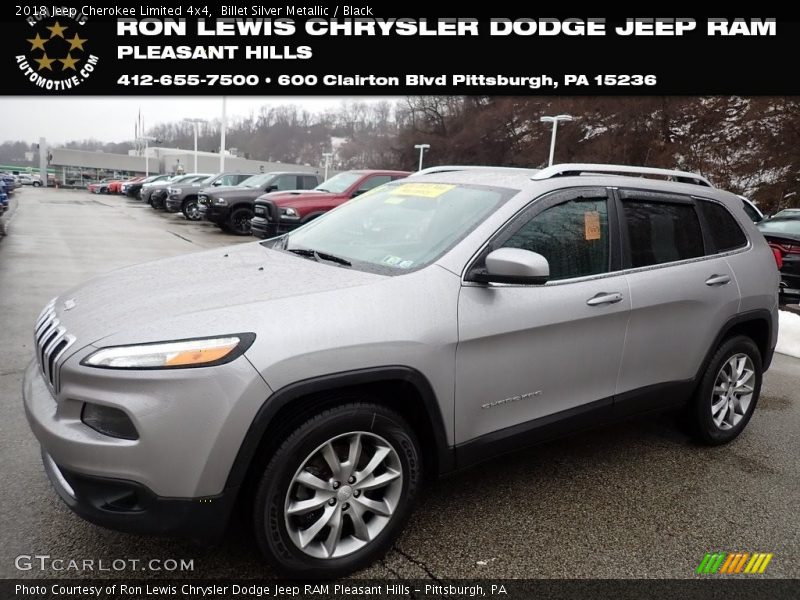 Billet Silver Metallic / Black 2018 Jeep Cherokee Limited 4x4