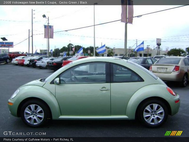 Gecko Green / Black 2008 Volkswagen New Beetle S Coupe