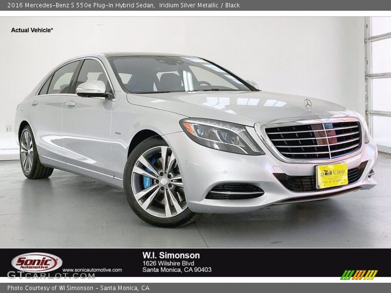 Iridium Silver Metallic / Black 2016 Mercedes-Benz S 550e Plug-In Hybrid Sedan