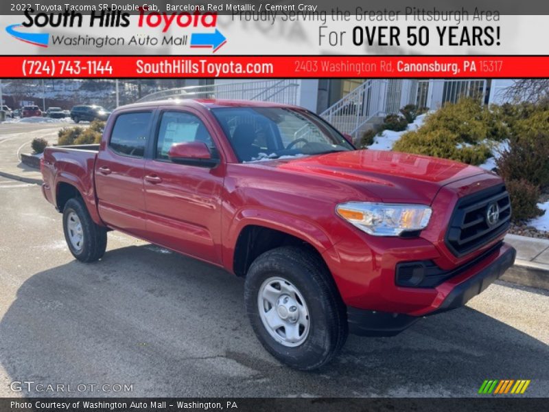 Barcelona Red Metallic / Cement Gray 2022 Toyota Tacoma SR Double Cab