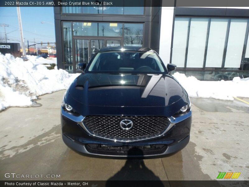 Deep Crystal Blue Mica / Black 2022 Mazda CX-30 S AWD