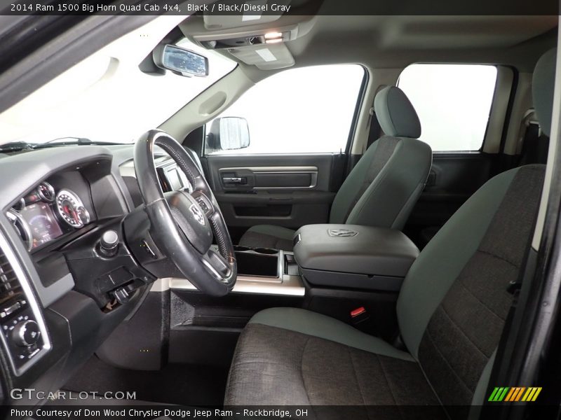 Black / Black/Diesel Gray 2014 Ram 1500 Big Horn Quad Cab 4x4
