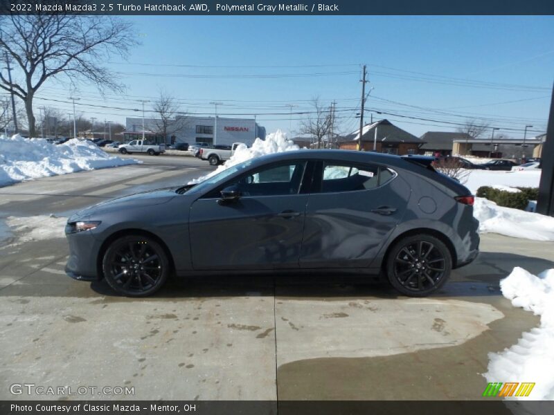 Polymetal Gray Metallic / Black 2022 Mazda Mazda3 2.5 Turbo Hatchback AWD