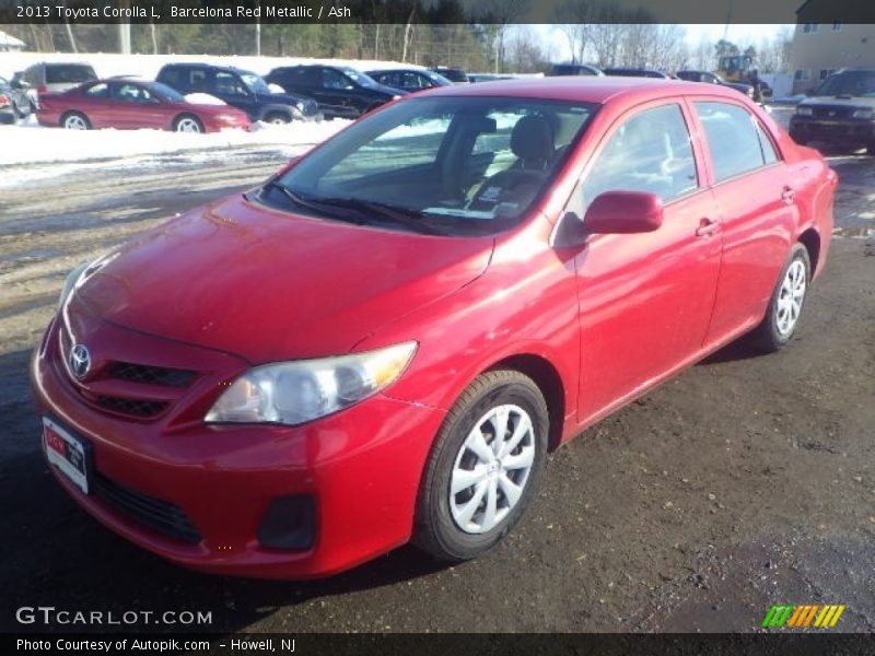 Barcelona Red Metallic / Ash 2013 Toyota Corolla L