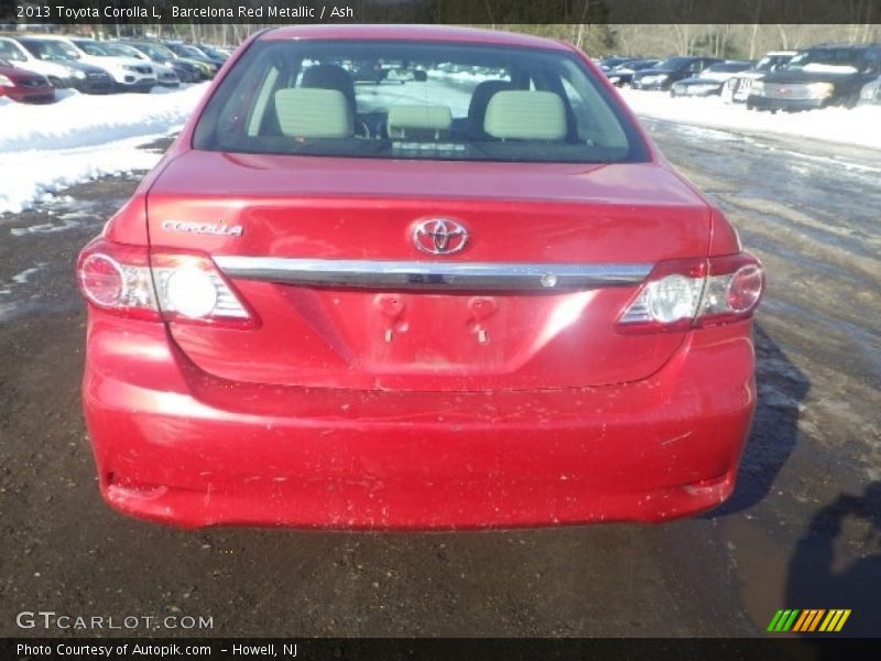 Barcelona Red Metallic / Ash 2013 Toyota Corolla L