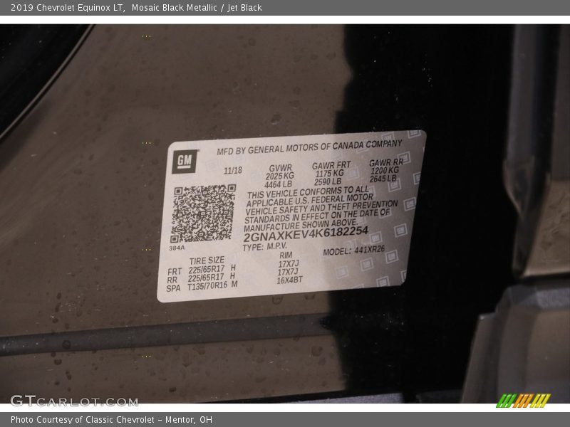 Mosaic Black Metallic / Jet Black 2019 Chevrolet Equinox LT