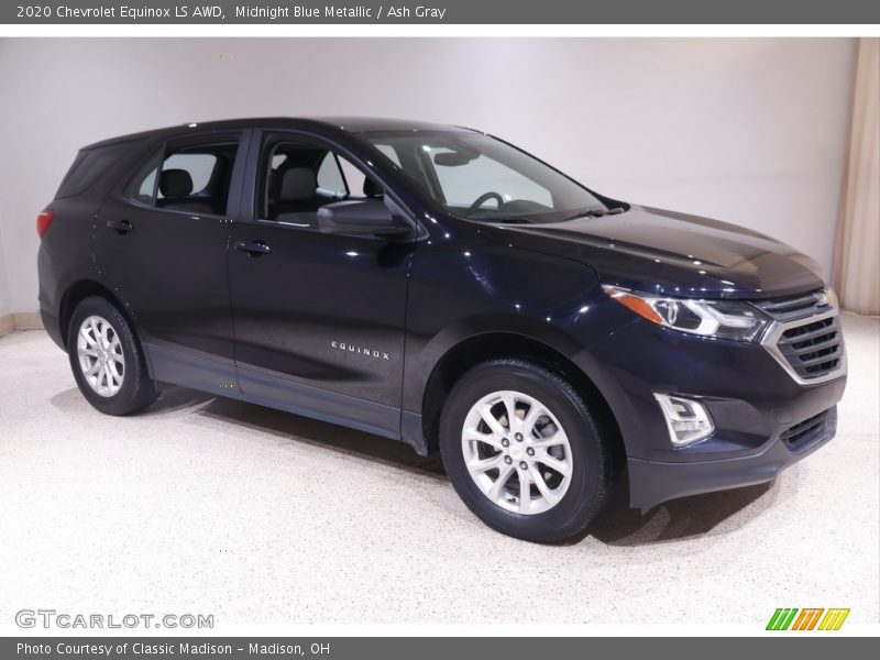 Midnight Blue Metallic / Ash Gray 2020 Chevrolet Equinox LS AWD