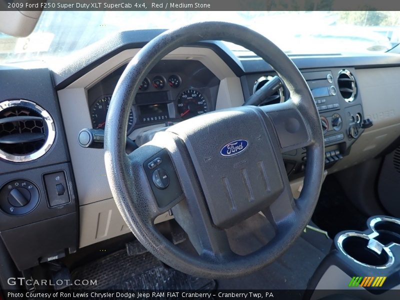 Red / Medium Stone 2009 Ford F250 Super Duty XLT SuperCab 4x4