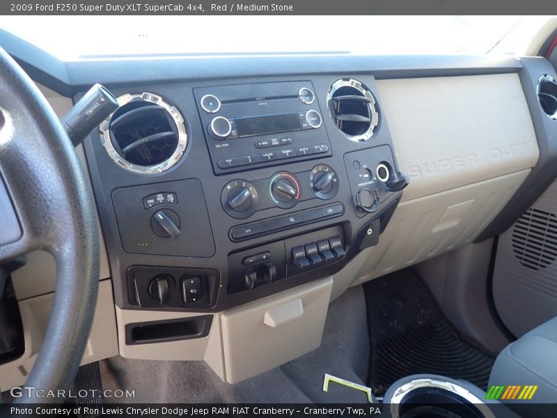 Red / Medium Stone 2009 Ford F250 Super Duty XLT SuperCab 4x4