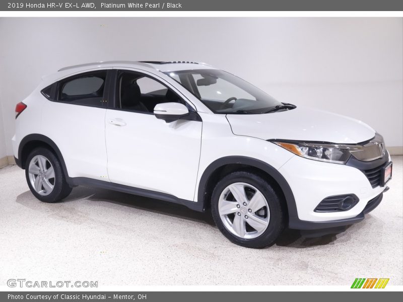 Platinum White Pearl / Black 2019 Honda HR-V EX-L AWD
