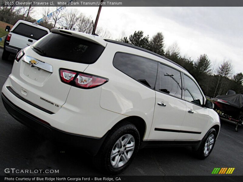 White / Dark Titanium/Light Titanium 2015 Chevrolet Traverse LS