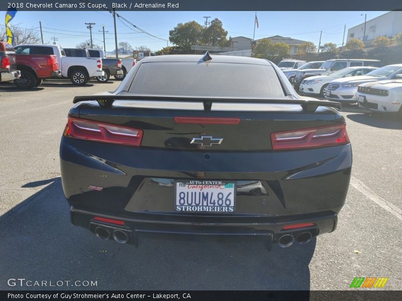 Black / Adrenaline Red 2018 Chevrolet Camaro SS Coupe
