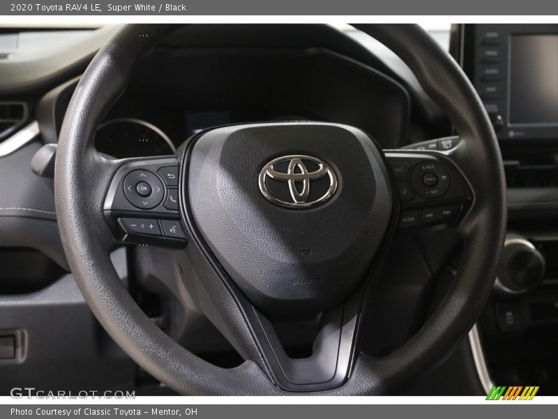 Super White / Black 2020 Toyota RAV4 LE