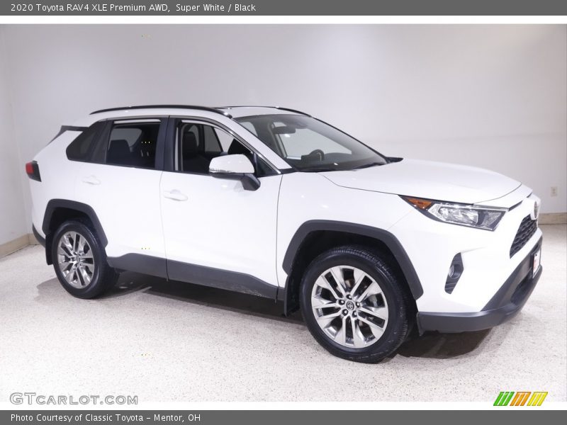 Super White / Black 2020 Toyota RAV4 XLE Premium AWD