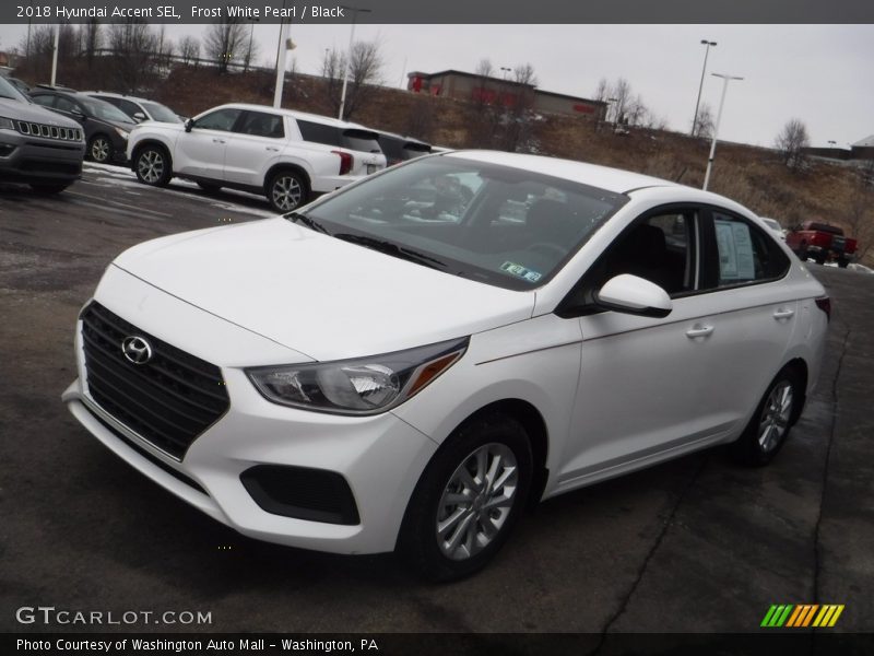 Frost White Pearl / Black 2018 Hyundai Accent SEL