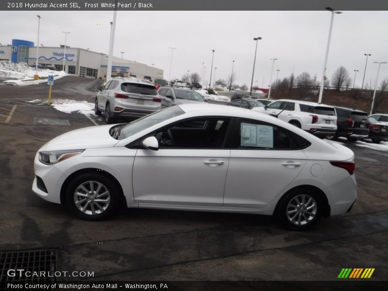 Frost White Pearl / Black 2018 Hyundai Accent SEL